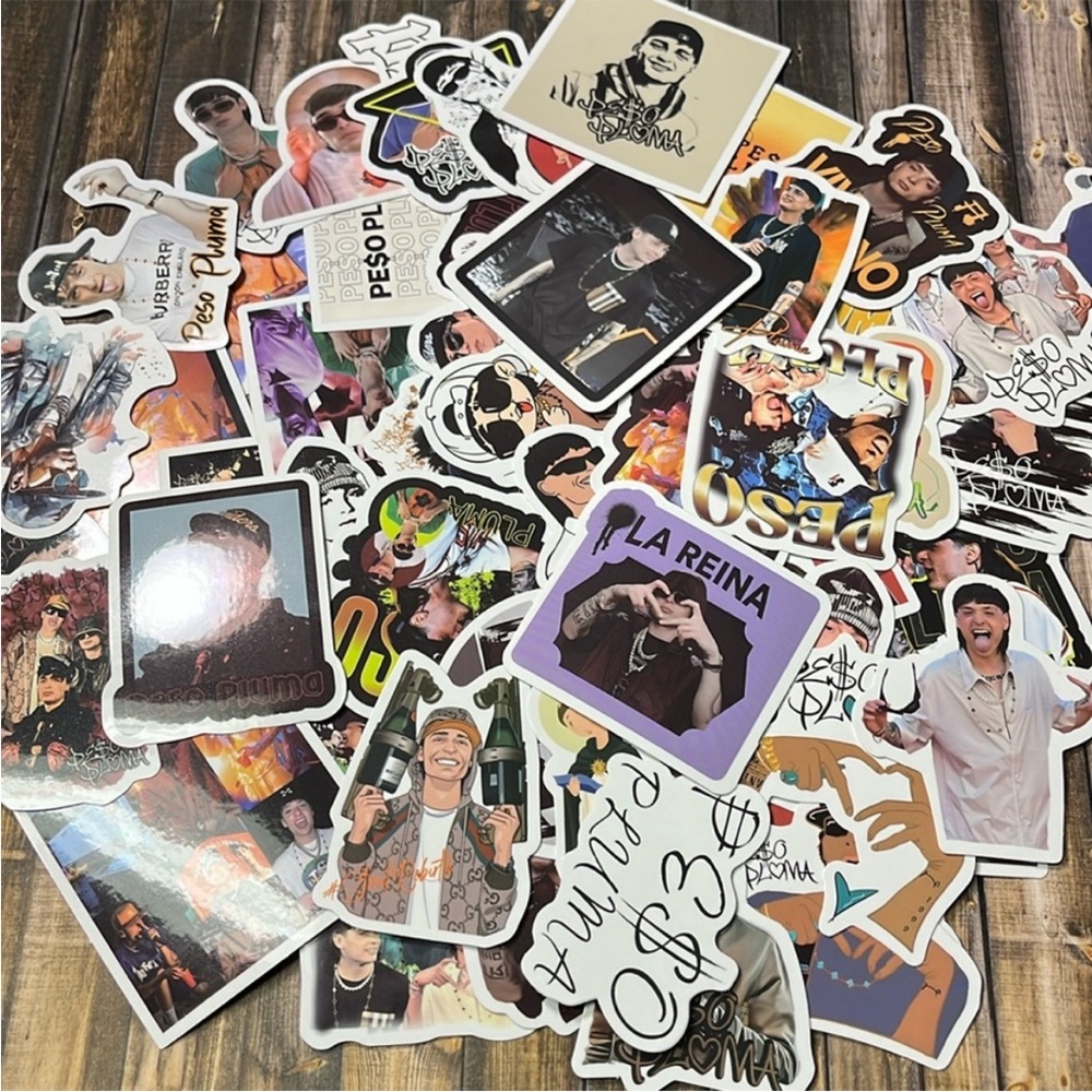 5for$10 Mexican Singer Peso Pluma Latin Trap & Electric Pop 60 Sticker Pack NWT